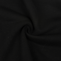 Ткань Футер 3-х нитка, Петля, цвет Черный (на отрез)  в Липецке