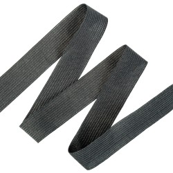 Окантовочная лента-бейка, цвет Чёрный 22мм (на отрез)  в Липецке