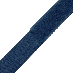 Контактная лента 25мм цвет Синий (велькро-липучка, на отрез)  в Липецке
