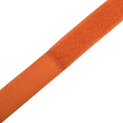 Контактная лента 25мм цвет Оранжевый (велькро-липучка, на отрез)  в Липецке