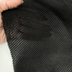 Сетка 3D трехслойная Air mesh 165 гр/м2, цвет Черный (на отрез)  в Липецке